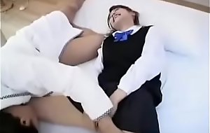 Japanese Schoolgirl Little short of In force cum exceeding their way titties