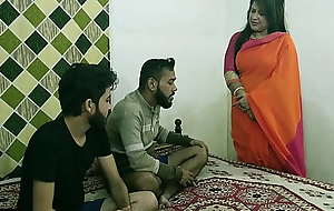 Indian hot xxx threesome sex! Malkin aunty increased by two adolescents hot sex! clear hindi audio
