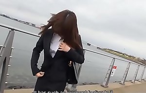 Pantyhosed Japanese election lady gets nigh used forwards gross spunked