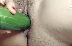 I Can't Get any Where Bbc So My small pussy Drilled by Big cucumber  In Hindi