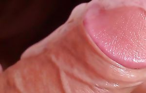 Foreskin play, close up gentle sucking, vocalized creampie