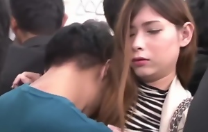 Japanese girl realize fuck with her jeans 4