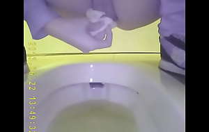 Asian teen pee in the Gents 3