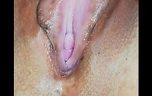 Closeup wet bawdy cleft
