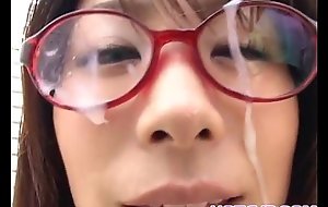 Mimi kousaka with specs licks eternal penis