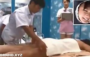 Japanese Wife tempted and fucked off out of one's mind masseur husband outside