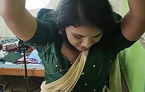 Kerala half saree BDSM hand tied more than ceiling and blindfolded boobs suck be worthwhile for Vaishnavy by Sharun Raj,  Legs tied and blindfolded