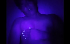 Asian Twink Jerks Off increased by Cums 5 (With Blacklight)