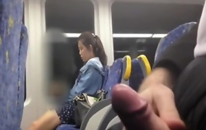 Chinese girl looking convenient my cock convenient the bus