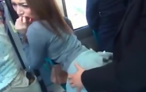 Thick Ass Japanese Catholic Drilled on Bus