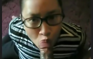 Nerdy heavy asian girl deepthroats her black bf's cock' compilation