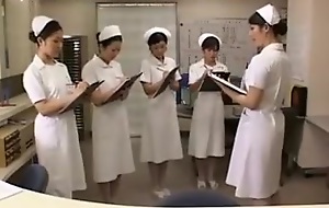 Slutty Japanese nurse rides a patient's hard pole until she