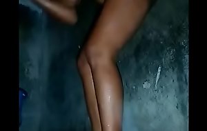 Telugu girl bathing and showing boobs