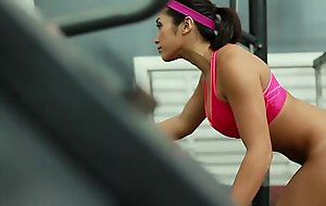 Therealworkout busty oriental gym babe taut fur pie screwed