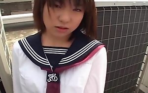 Japanese schoolgirl sucks penis uncensored