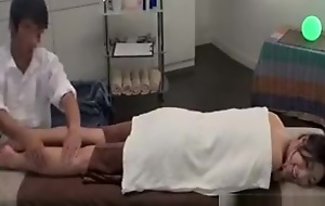 Hot Japanese suborn massage approximately salon and fucked