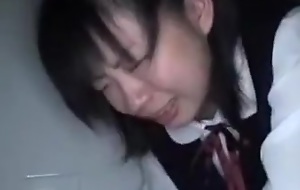 Japanese student fuck in rub-down the toilet