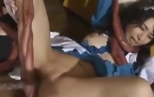 Asian Maiden Twat Nailed By Tentacles