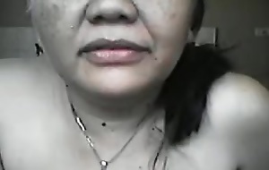 AGED FILIPINA older LYLA G SHOWING ME HER LARGE SCOOPS AND UNSHAVED Lie doggo PIE ON WEB CAMERA!