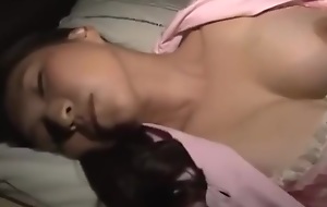 Horny pretend son cums in mom's mouth at midnight