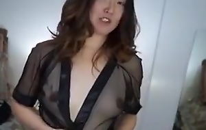 Korean MILF not shy to show say no to pair be expeditious for boobs