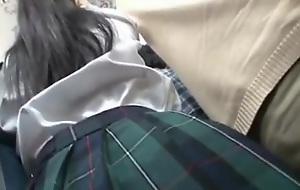 censorable soft ass asian schoolgirl fuck on train&cum on ass