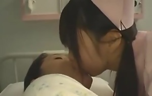 Some really naughty Japanese sluts are having pretty abnormal lez fun in the hospital together with it looks pretty wicked.