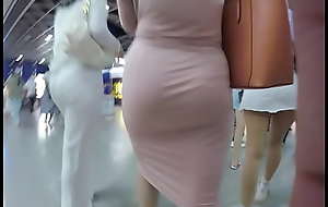 Asian tot with a sexy botheration in tight dress