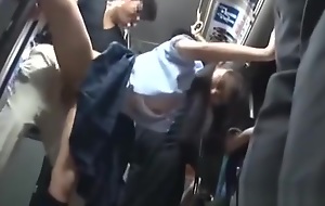 Jav Schoolgirl Ambushed On Public Bus Fucked Standing Up With reference to Her Unvarying Big Teen Ass