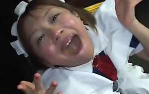 Adorable Japanese schoolgirls swallowing heavy save up of fresh semen